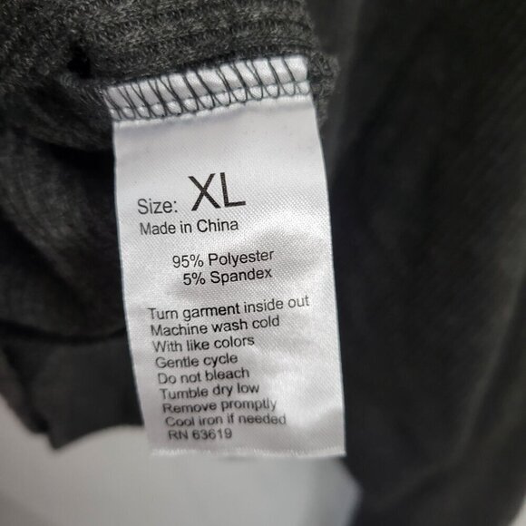 NEW Adrienne Vittadini Sport Hoodie XL Gray ribbed Gray pullover long sleeve NWT - Picture 9 of 9